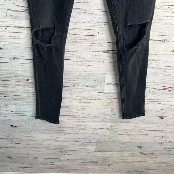 Rag & Bone Rock w/ Holes Skinny Jeans Women's Size 25 Black Distressed Stretch - Picture 2 of 9
